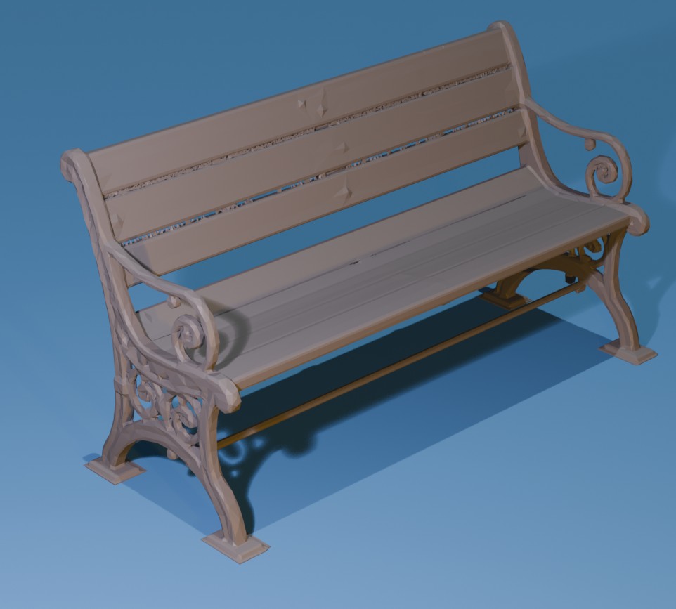 Bench — Iron & Wood